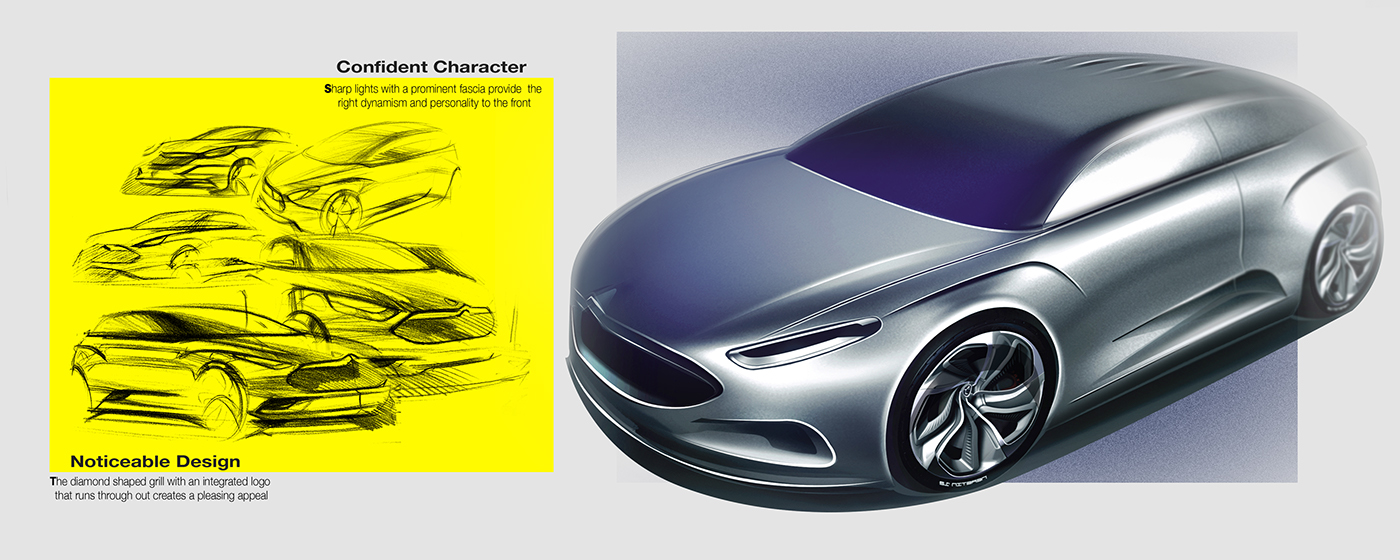 transportation design portfolio graphics product design  Automotive design user experience PUNE India