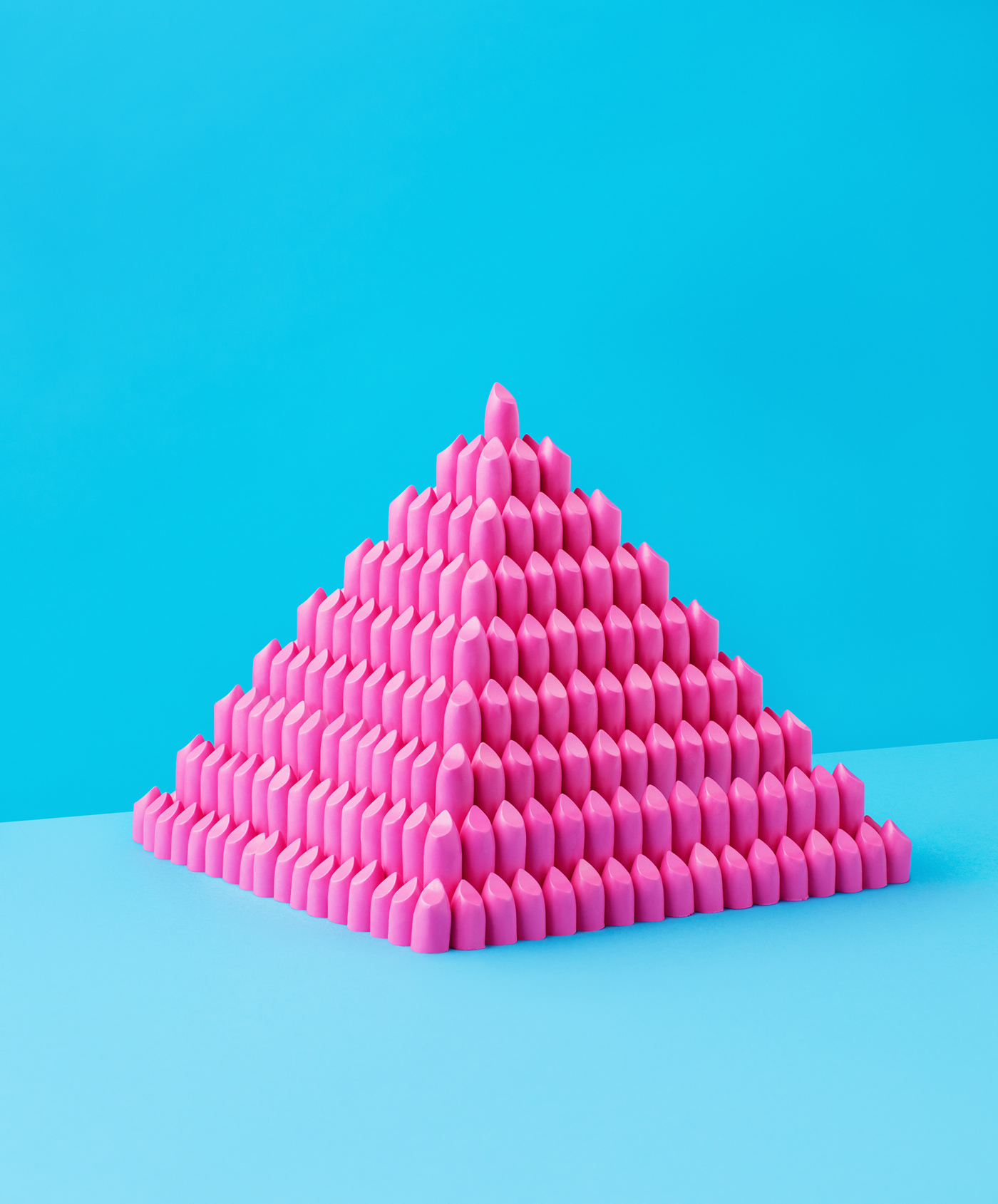 Guardian Weekend magazine beauty lipstick pyramids editorial