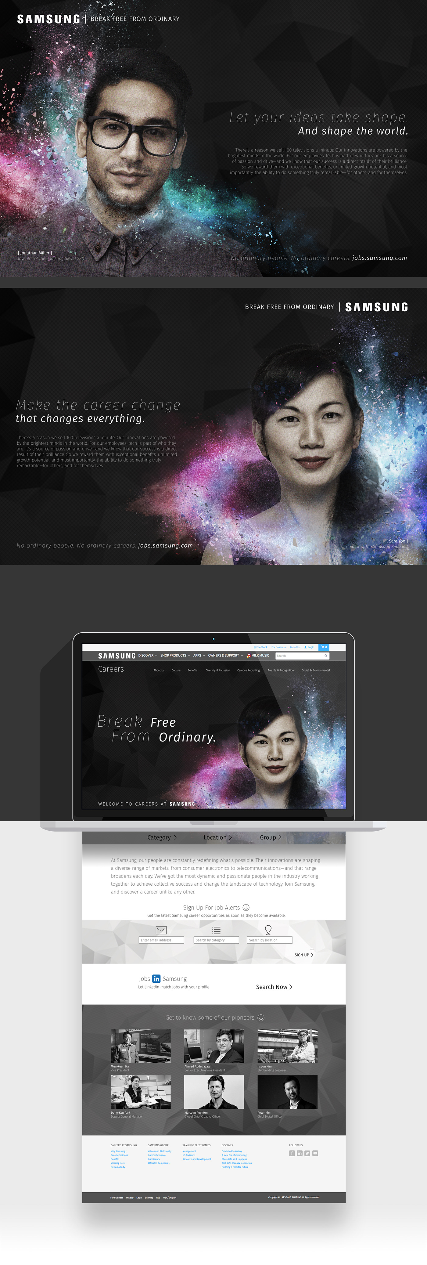 Samsung Web Design  UI/UX art direction  inovation moodboard