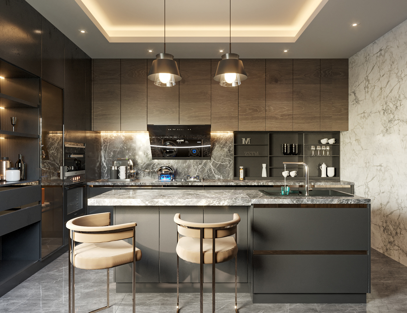 kitchen kitchen design KITCHENWARE kitchendesign kitchens interior design  architecture Render visualization 3D