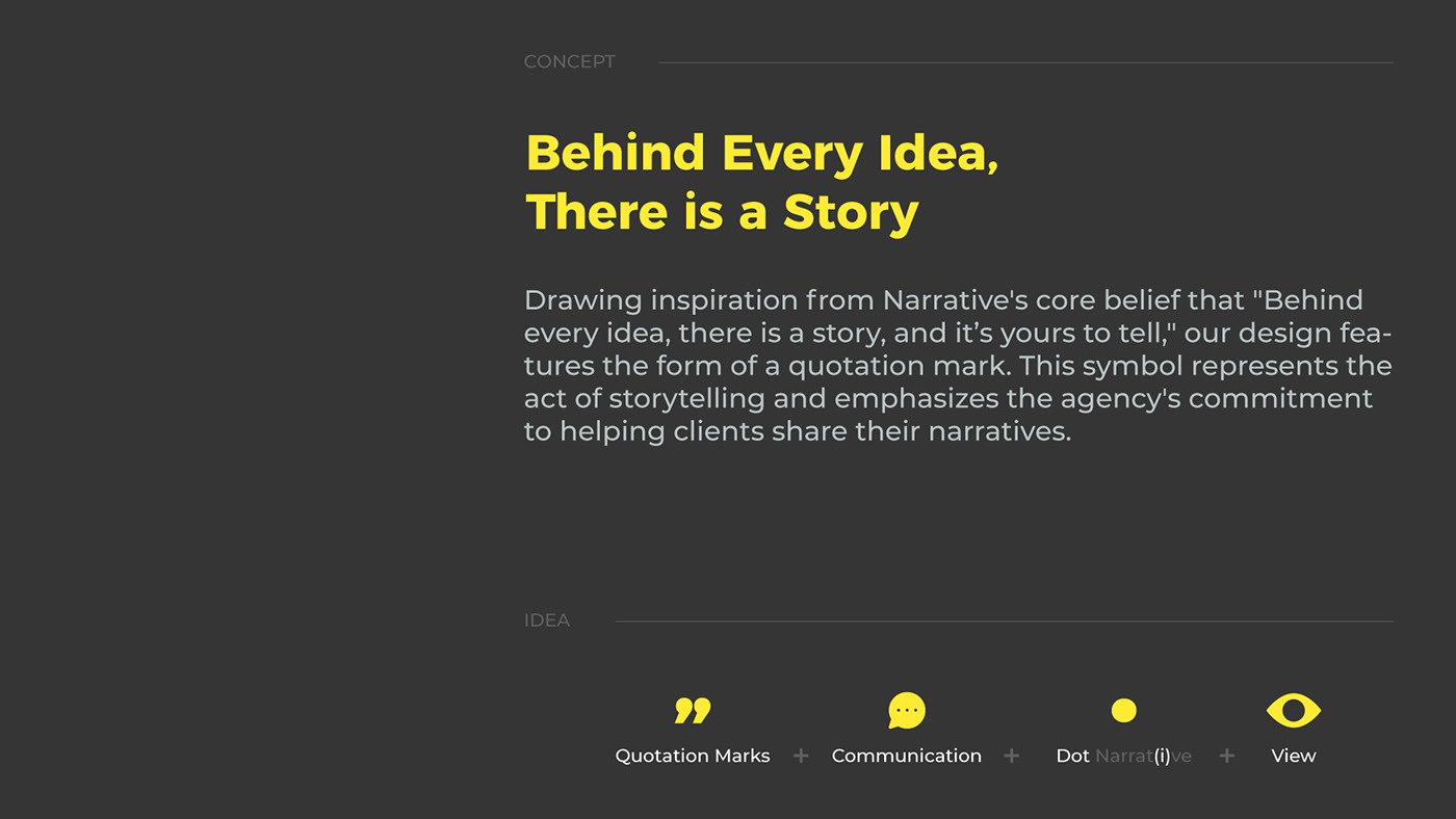 narrative brand design agency logo identity graphic quotation creative marketing  