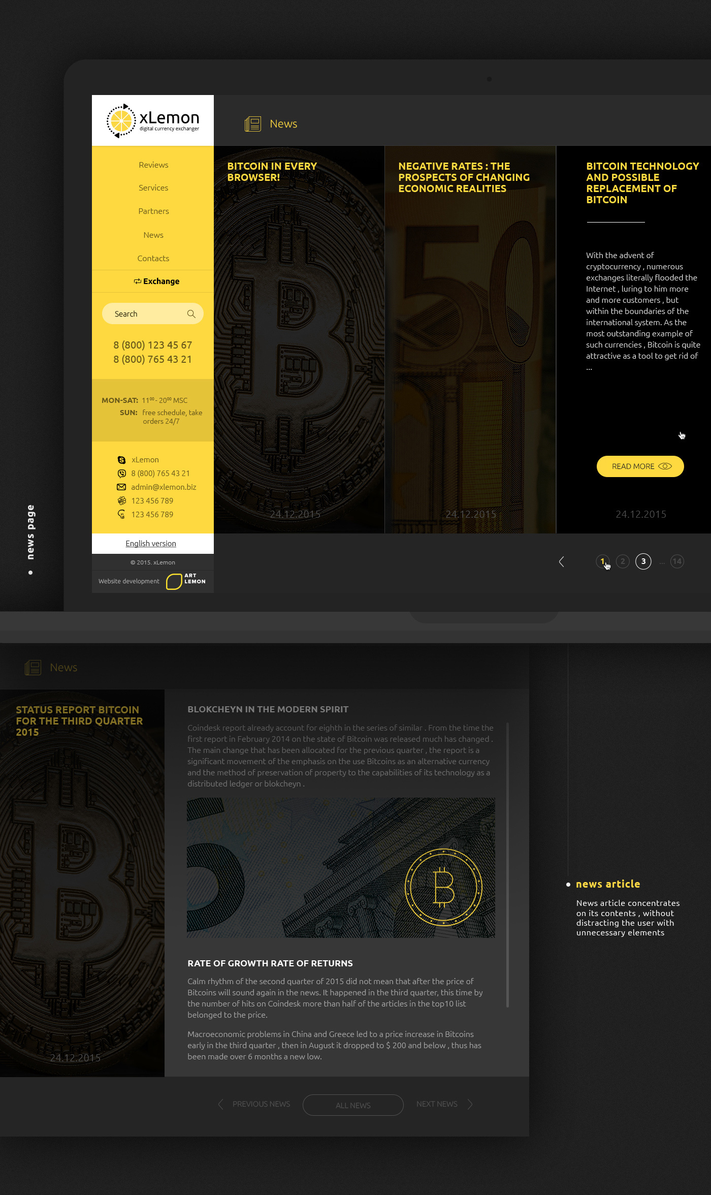 ux UI currency exchange currency Responsive dark yellow flat