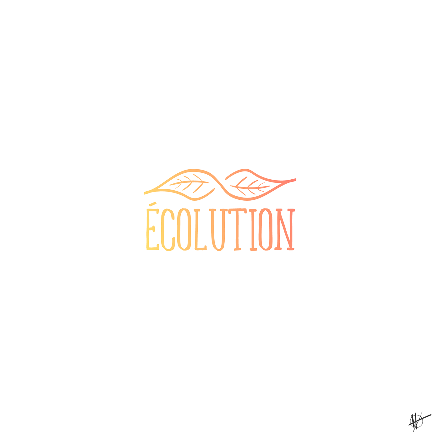 Ecology Ecolution graphic design  infinity leaf logo Logo Design