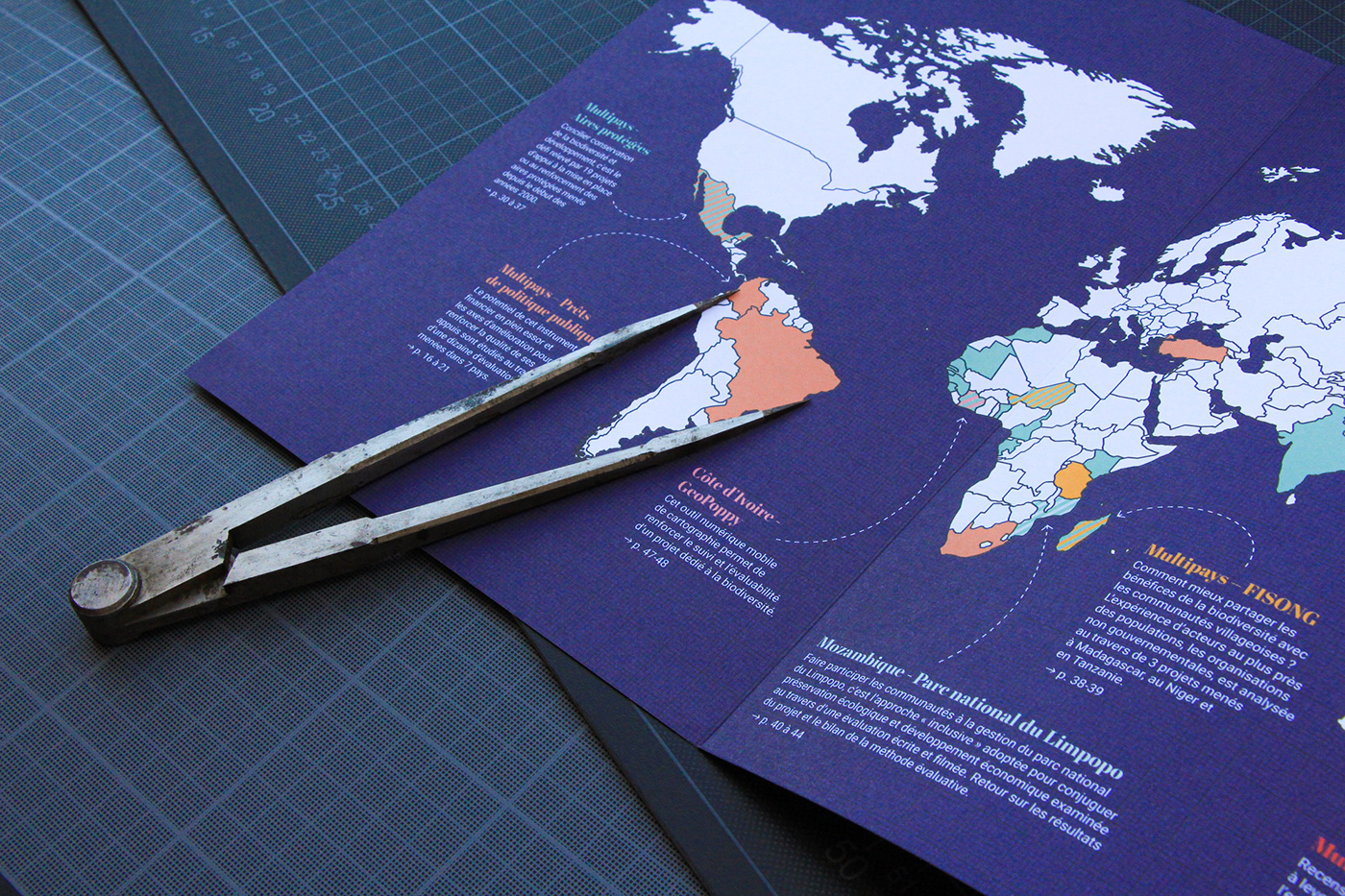 annual report brochure Data data visualization design edition map paper print report