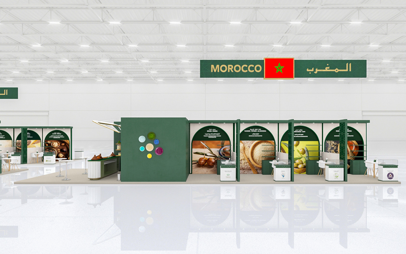 Exhibition Design  food exhibition Morocco Moroccan Stand abudhabi adife