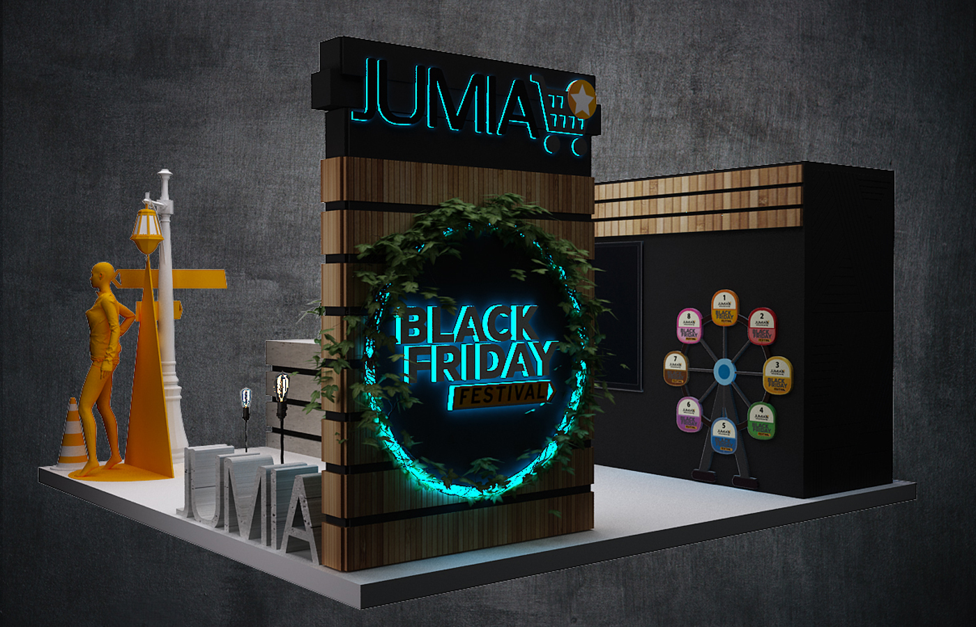 booth activation design Jumia souq Amazon exhbo Exhibition  Fashion  model