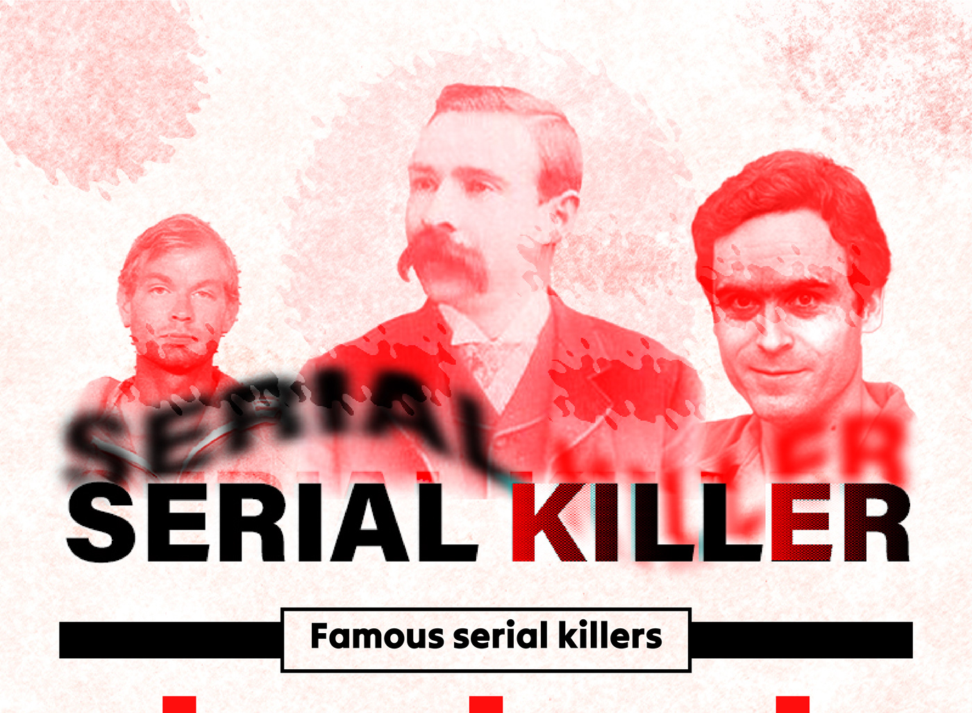 infographic information design graphic serial killers ILLUSTRATION  artwork Creative Design photoshop