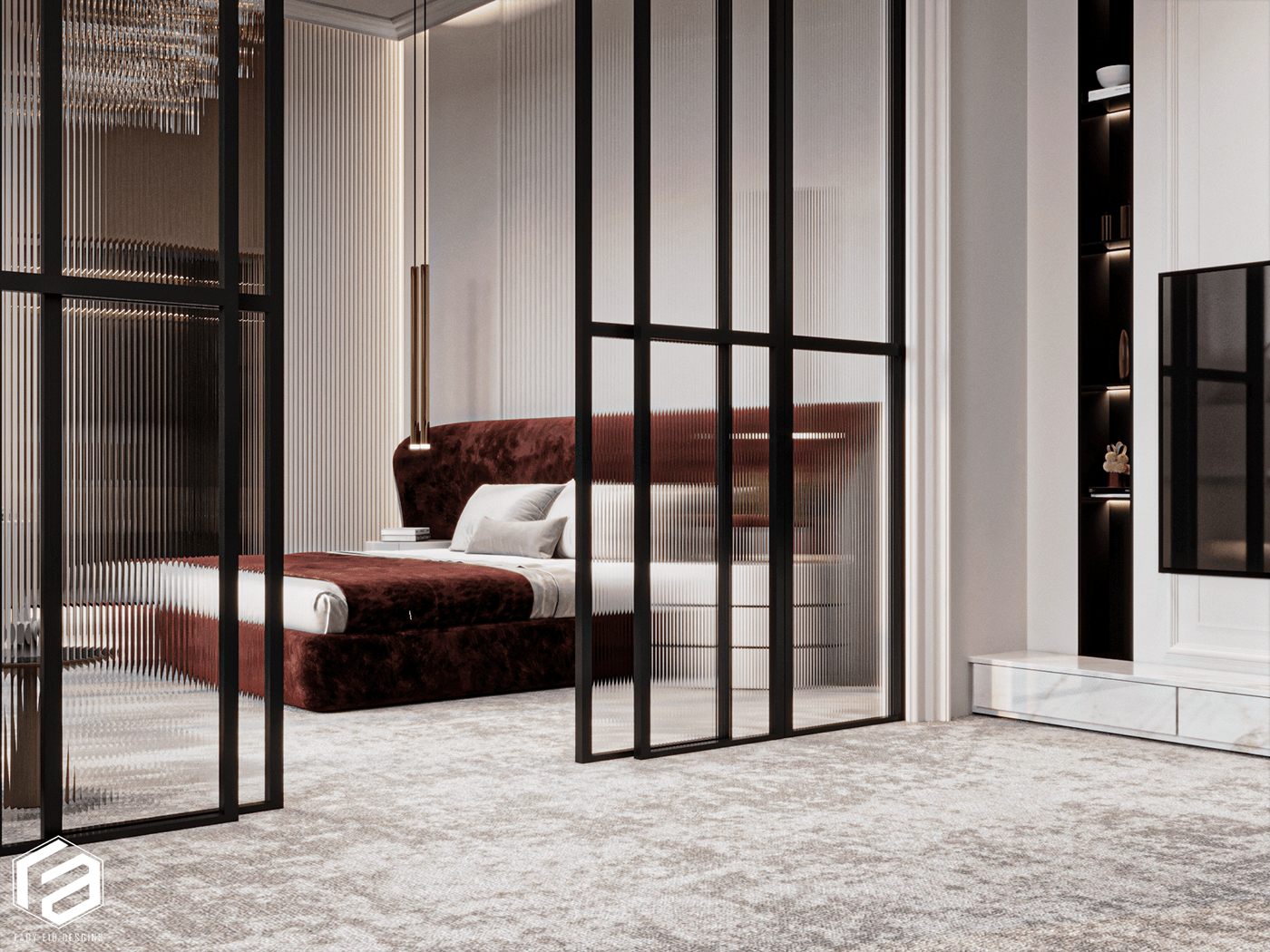 Interior bedroom design corona 3ds max Render