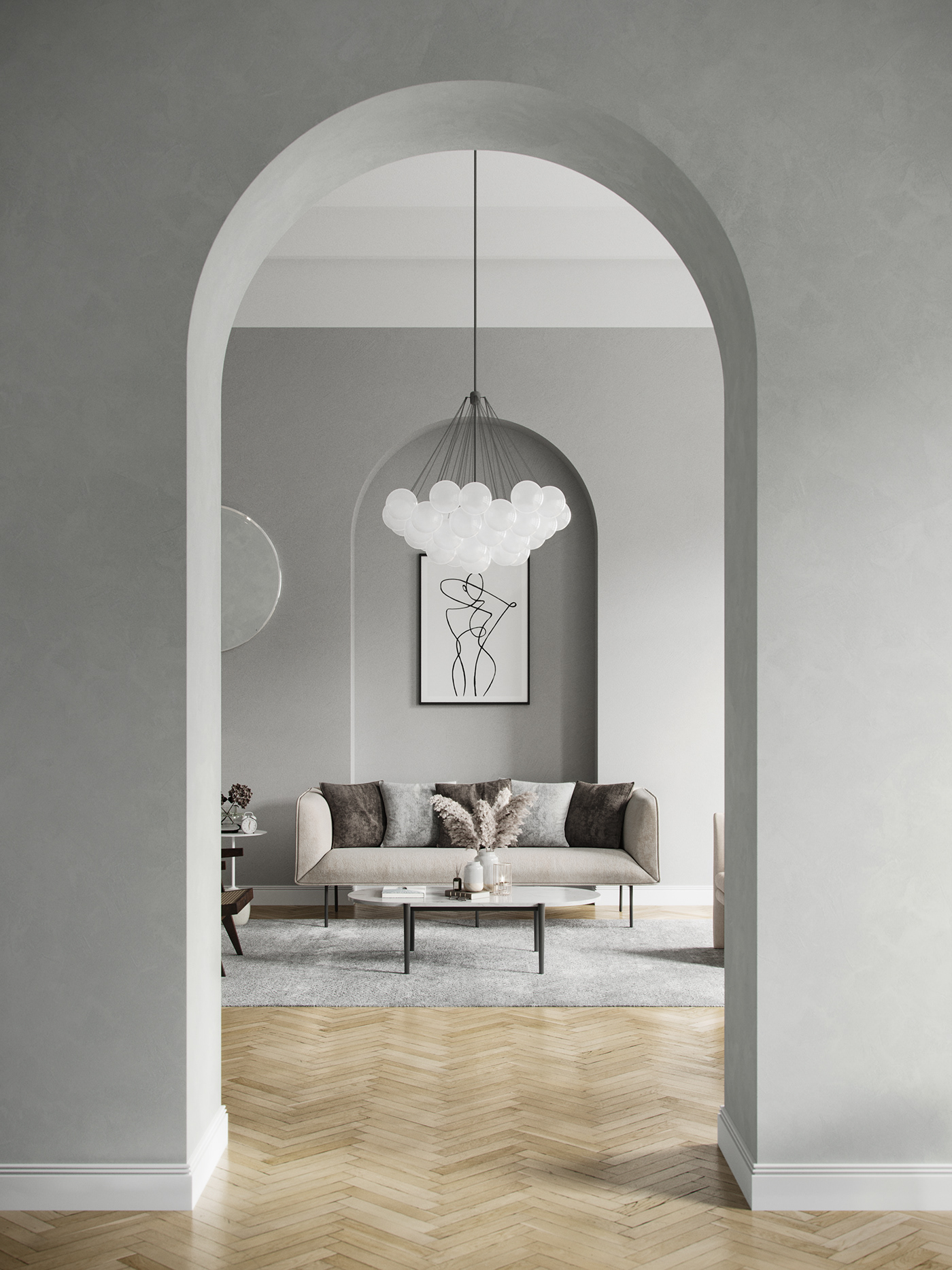 3D apartment archviz CGI Classic corona render  design inspiration Interior visualization