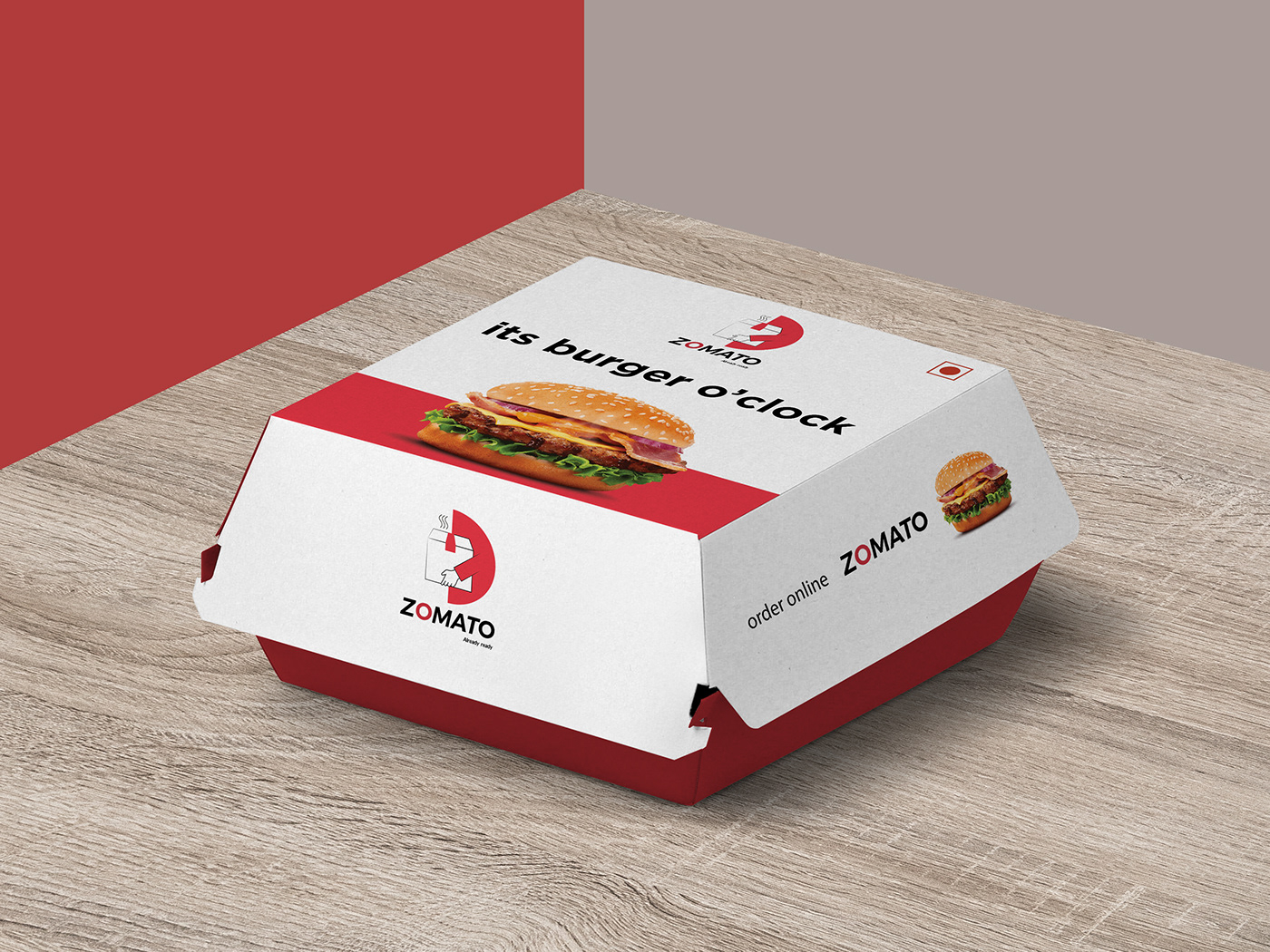 burger box foodapp   fooddelivery packaging design paperbags