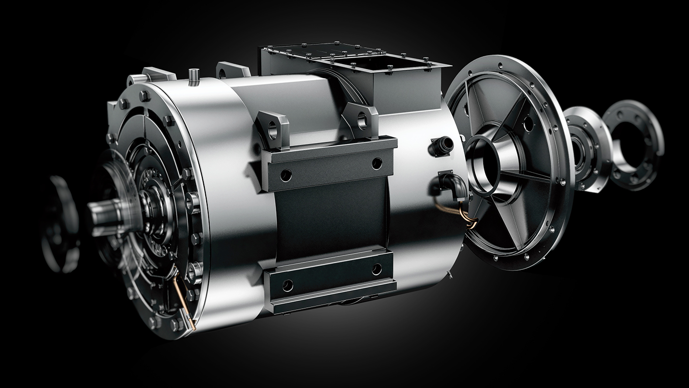 Generator engine photoshop 3dsmax 3ds vray metal design Render 3D equipment Electronics mechanism device electricity
