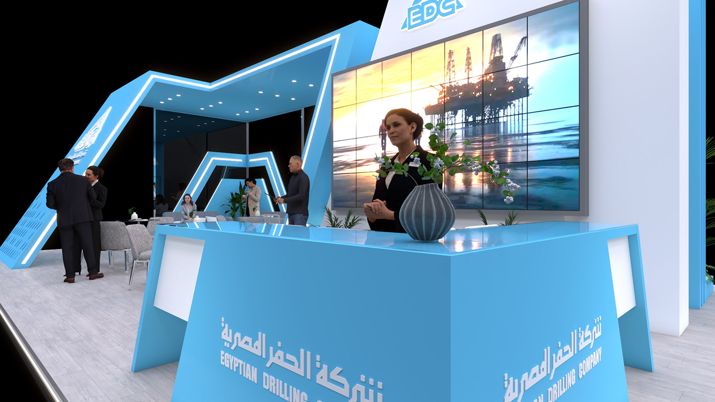 egyps Exhibition  booth Exhibition Design  Render egypt highline