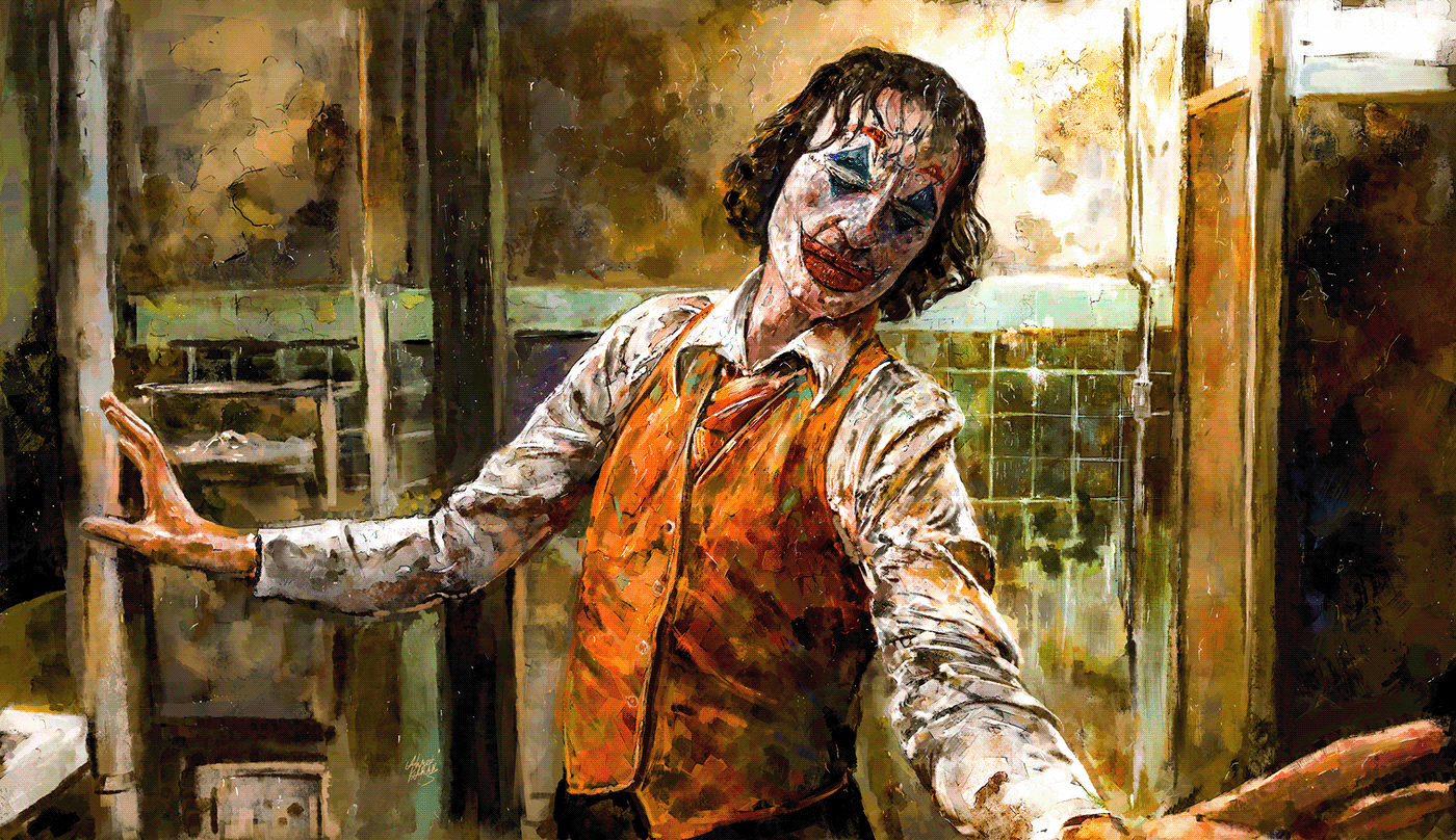 joker Joker 2019 quaking phoenix digital painting Oil Painting Digital Art  scene movie artwork Drawing 