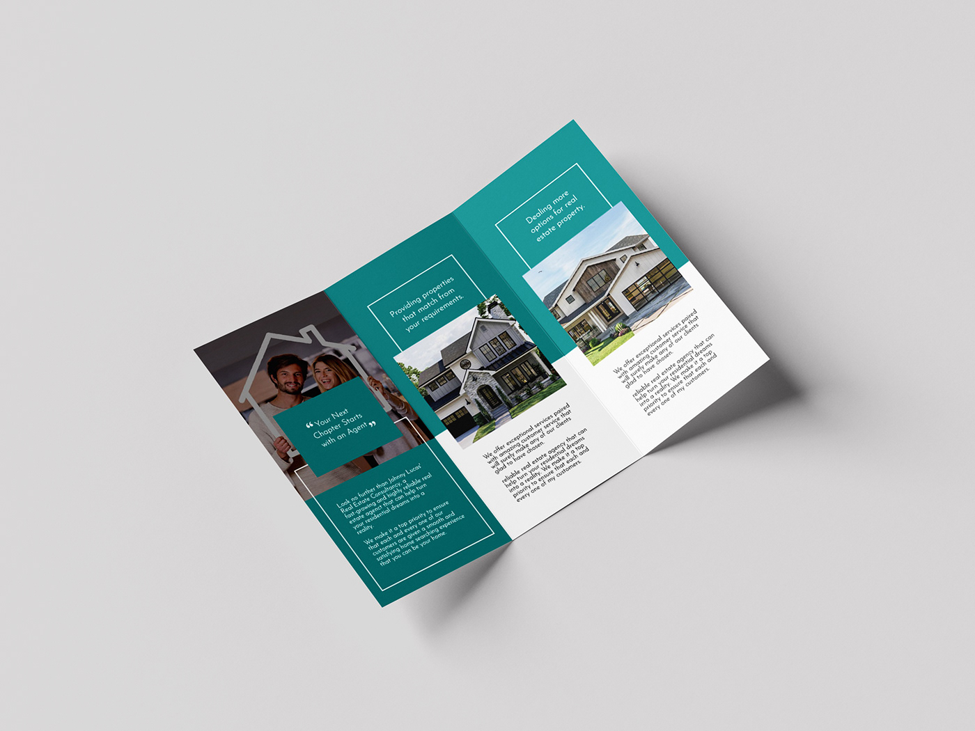 trifold brochure magazine real estate trifold brochure company profile construction graphic design  print real estate agent