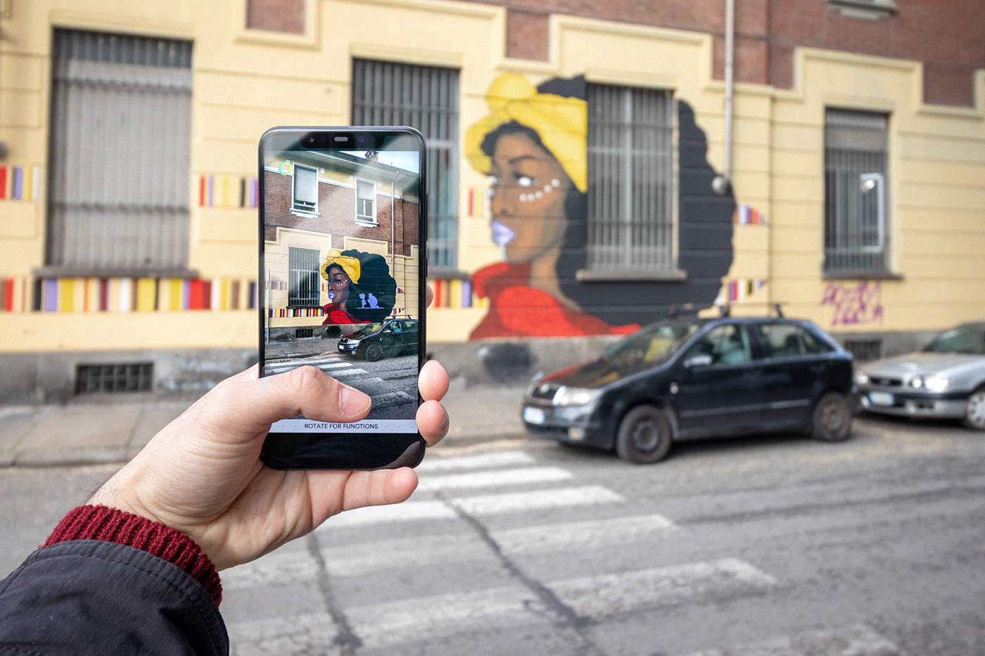 AR augmented reality Graffiti Mural