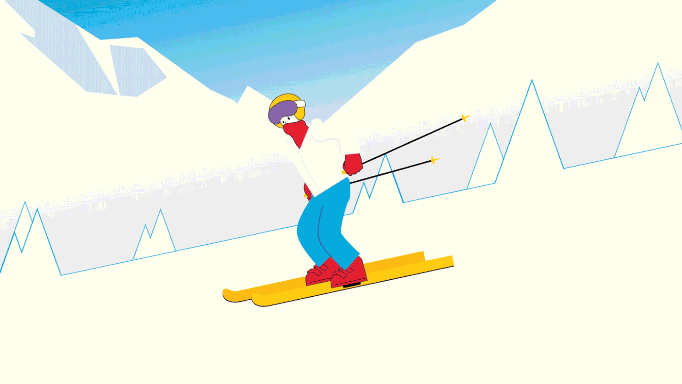 art direction  character animation Character design  explainer video ILLUSTRATION  motion motion design mountain Ski