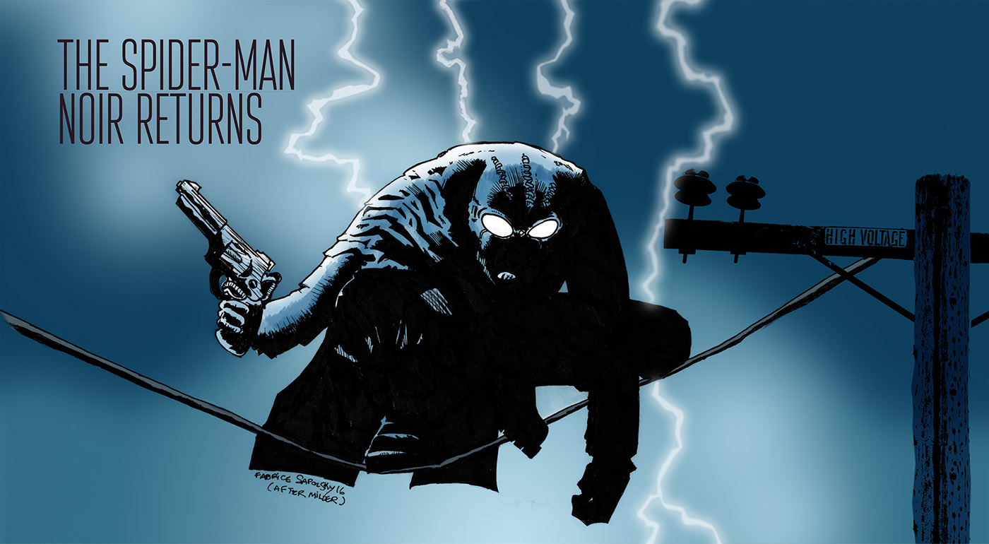 batman spider-man noir dark knight mashup