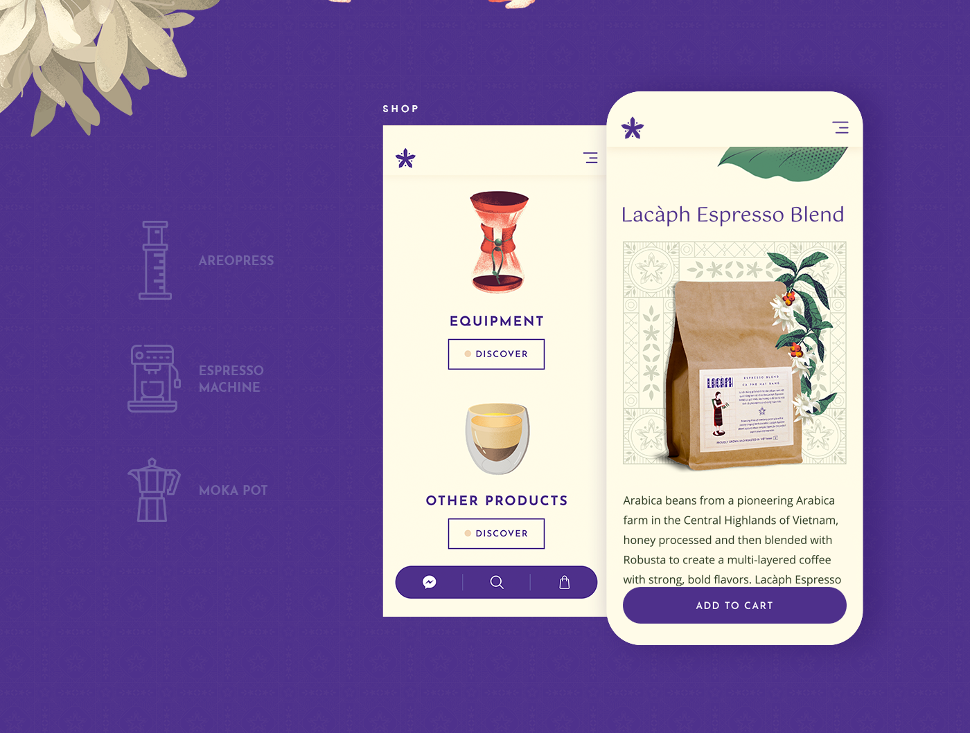 Coffee coffee shop Creative Design interactive Layout Design mobile mobile design user experience User Experience Design user interface
