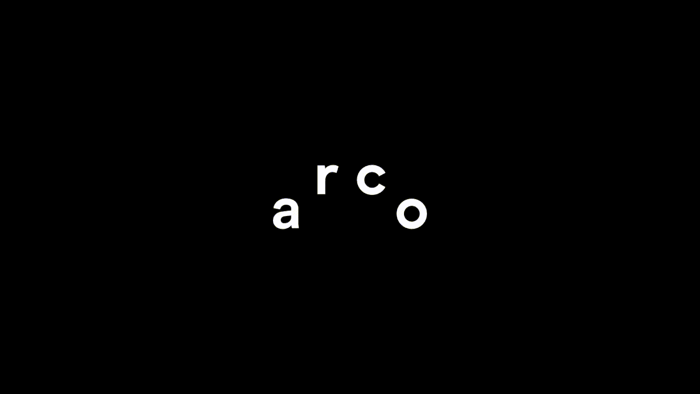 typography   Multidisciplinary branding  editorial logo identity estúdio arco motion graphics  black white minimalist