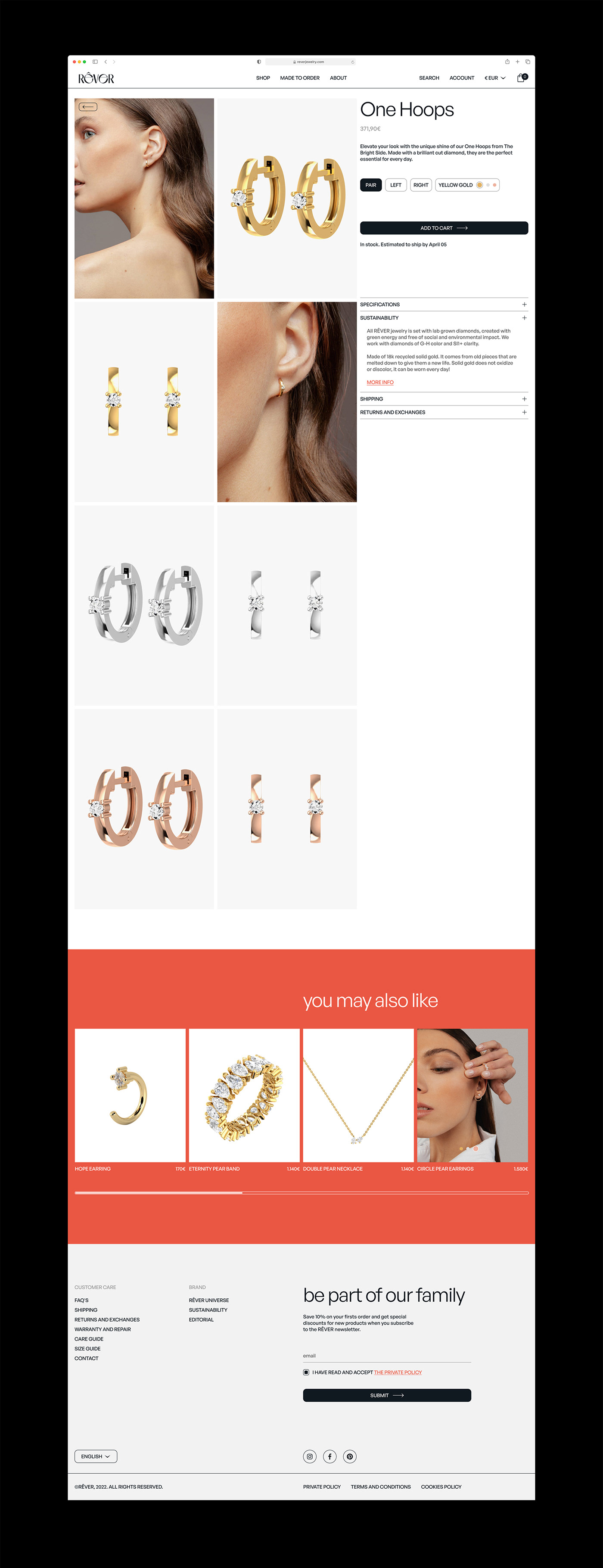 branding  Ecommerce Fashion  jewelry Shopify user interface ux Web Design  Website store
