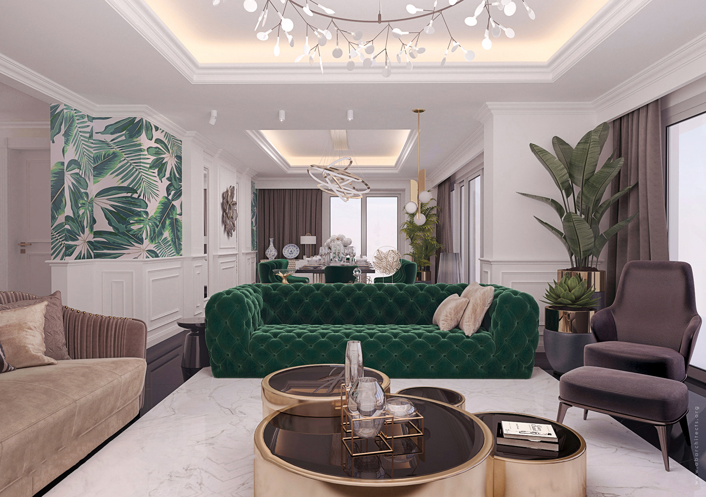 architecture design dining furniture Interior interior design  lifestyle living room luxury Render