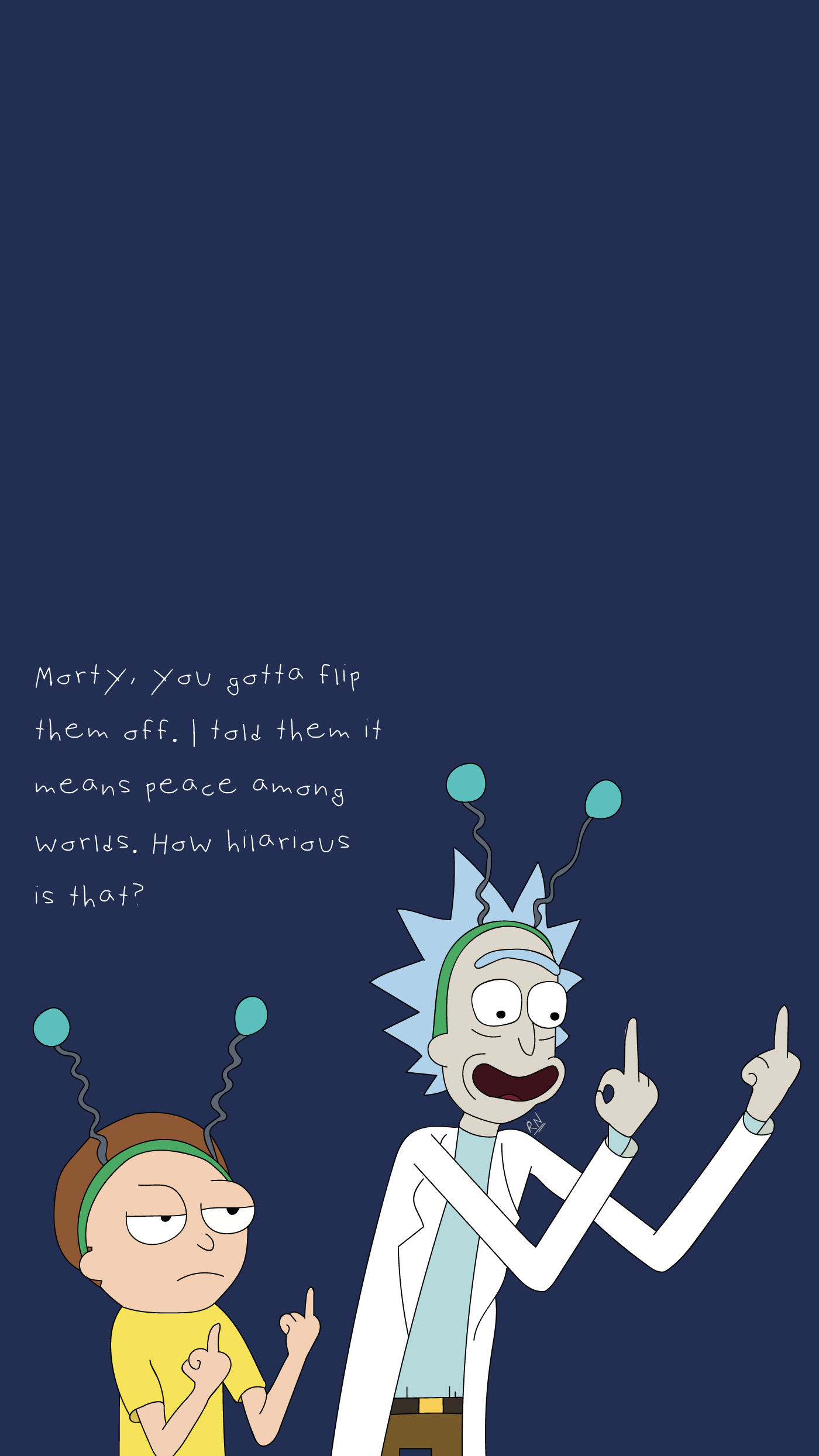 Rick and Morty phone wallpaper on Behance