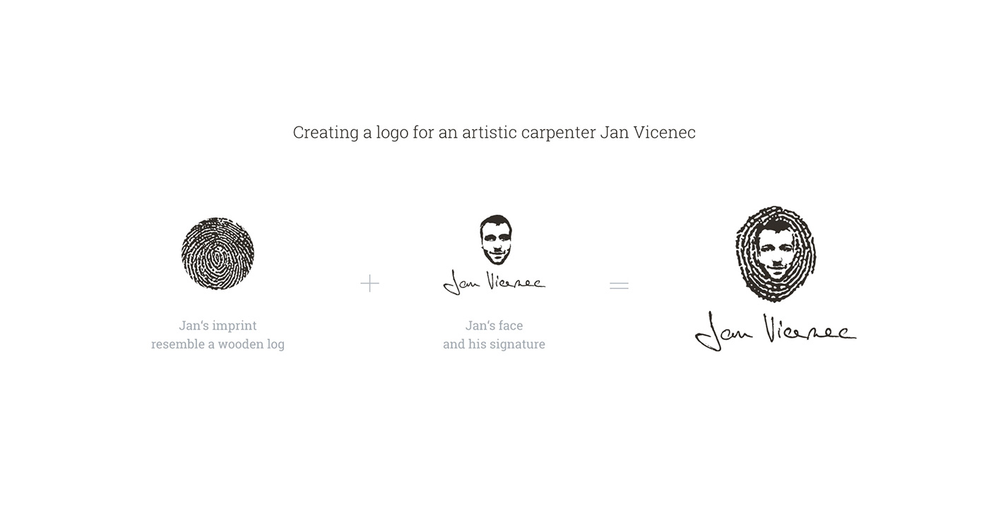 logo brand art artistic carpenter face signature wood imprint head