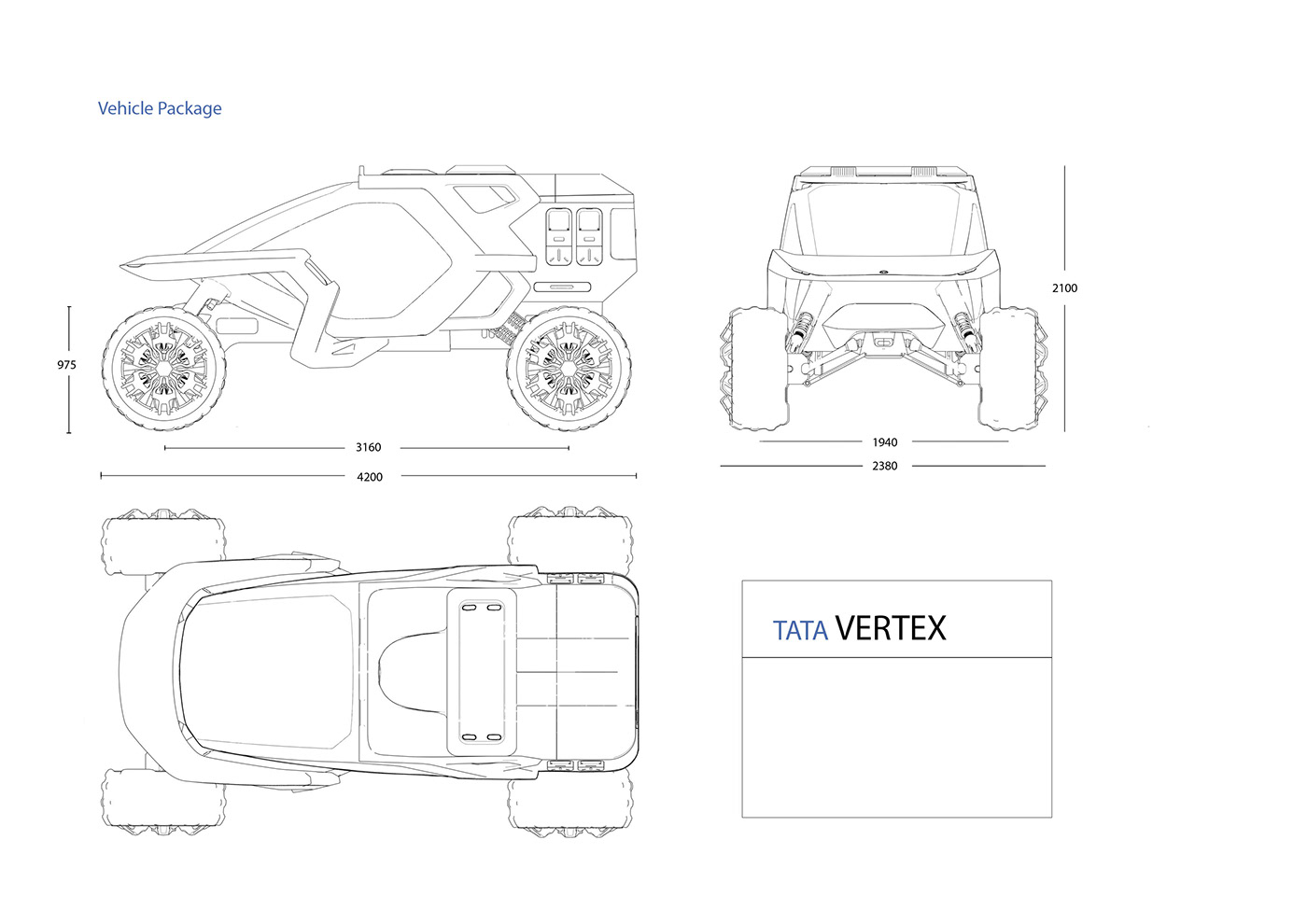 automotive   industrial design  concept tata rescue Vehicle automobile car 3D Render