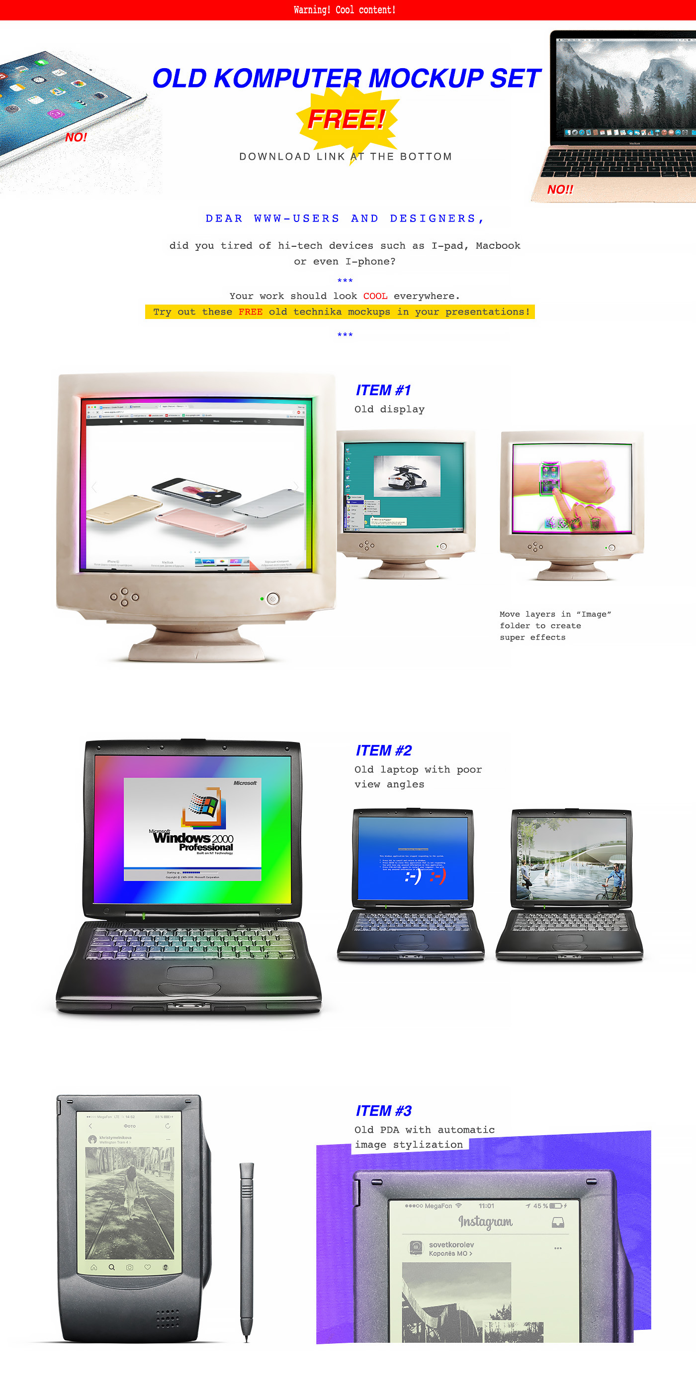 Mockup Laptop pda Display free