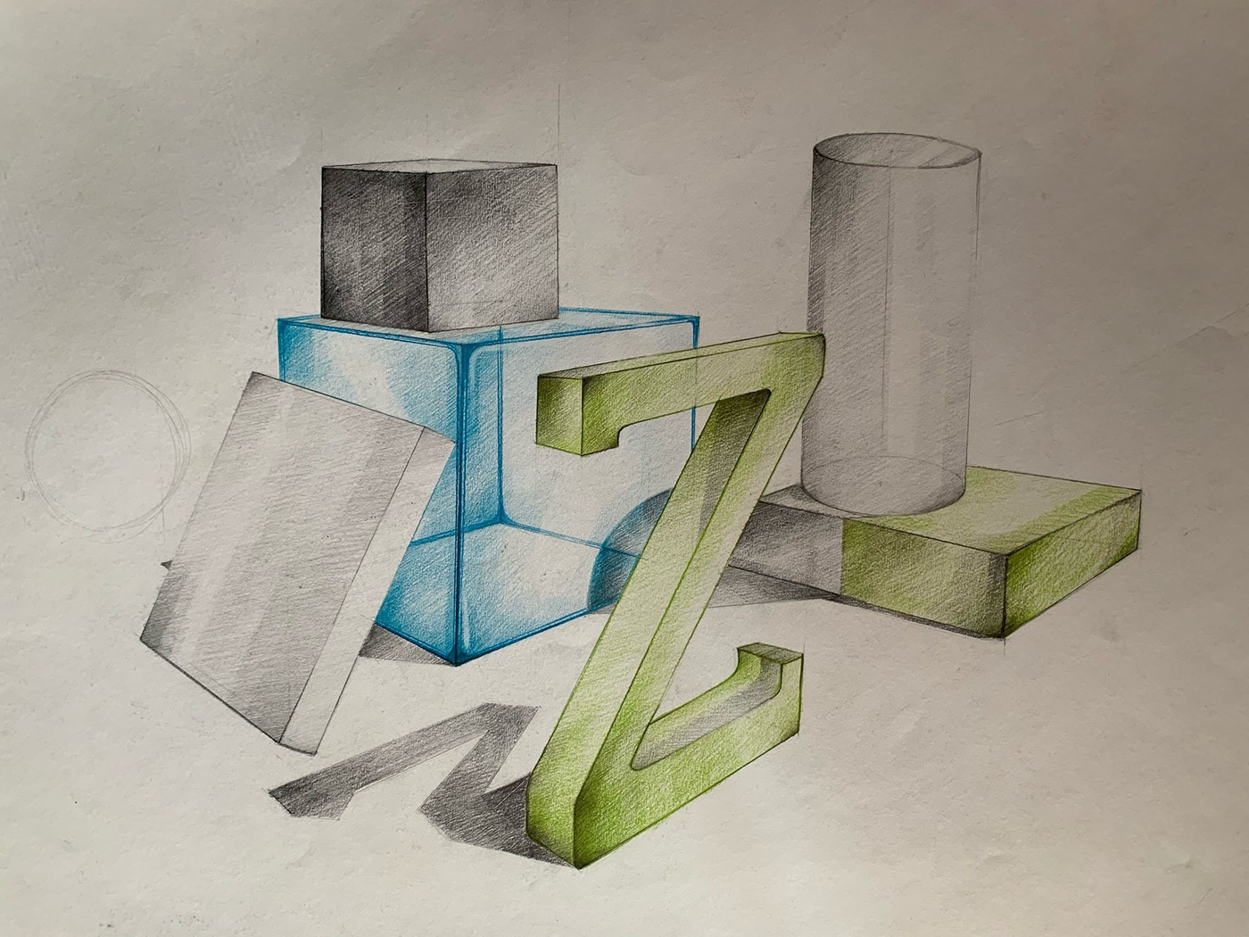 Texture drawing | the letter Z