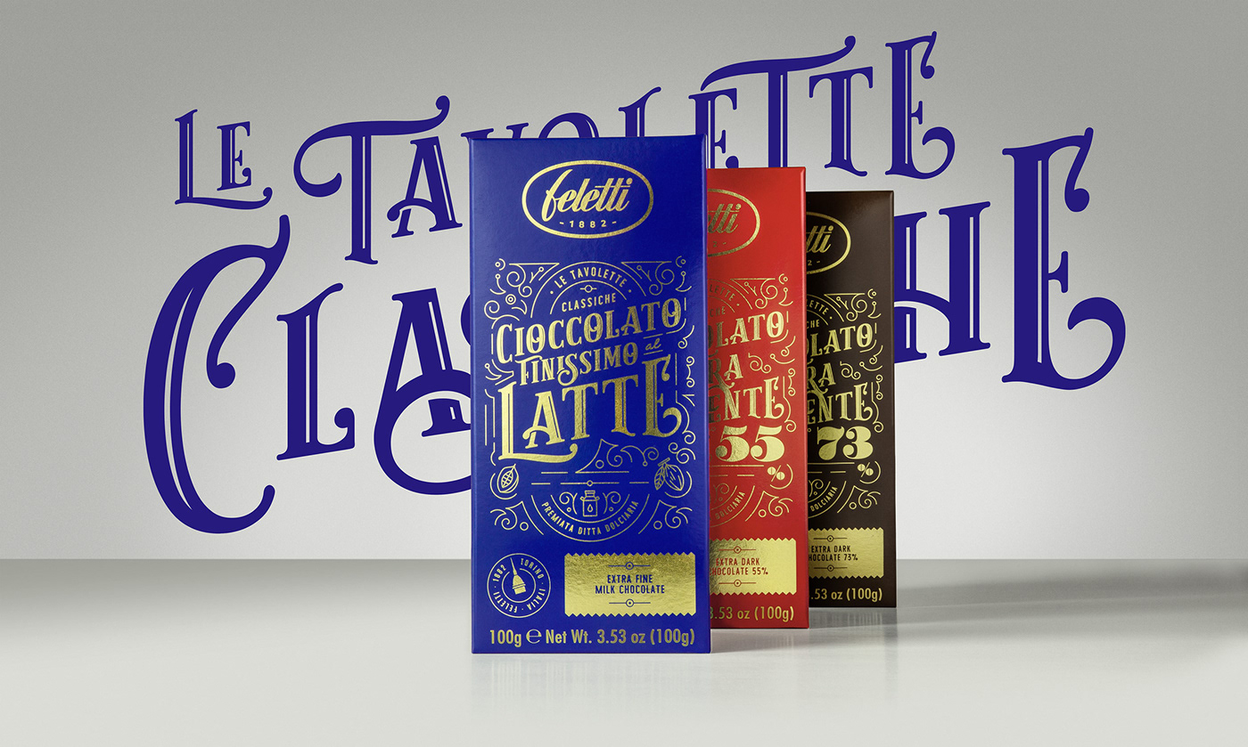 Packaging chocolate chocolate packaging Happycentro vintage lettering gold ILLUSTRATION  sweet feletti