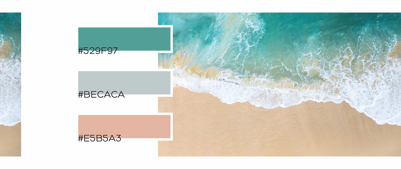 brand color palette (ocean) - yoga studio