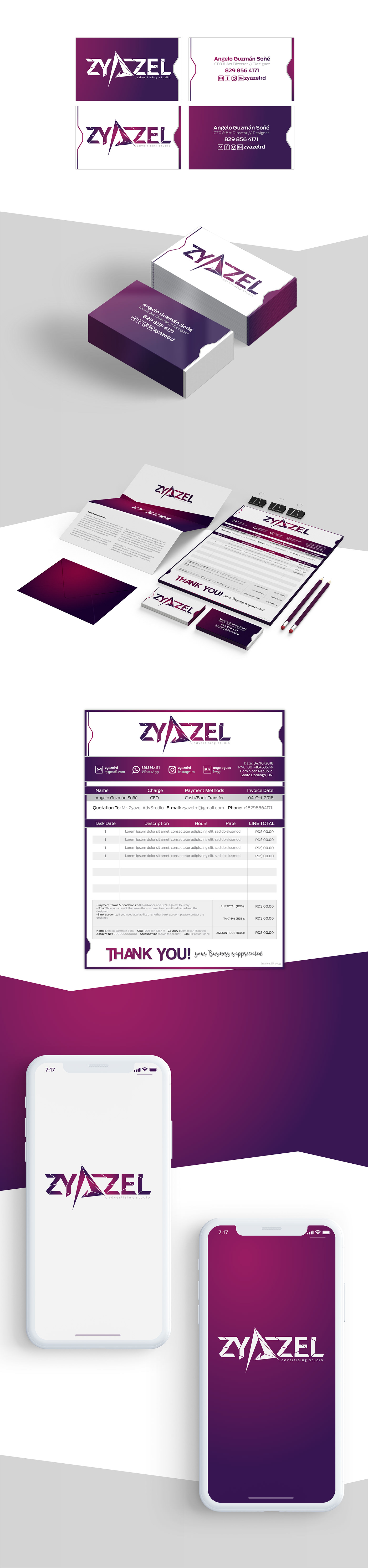 Zyazel Logo Design Zyazel branding  logo design design services graphic design  skills graphic studio