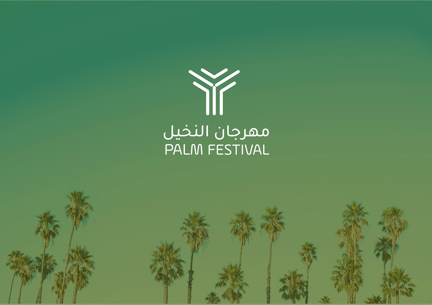 brandig design festival identity logo palm