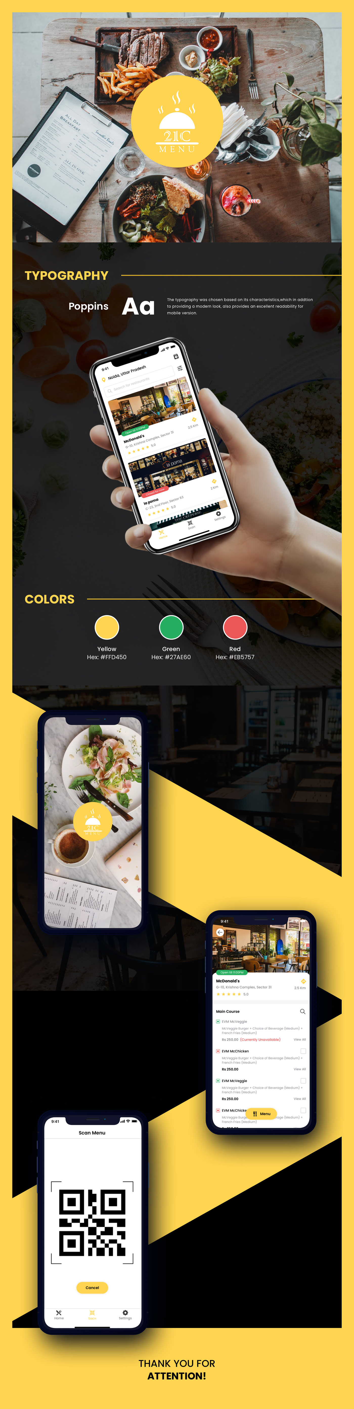 Food  location menu mobileapp qrcode re-design restaurants scan serving Website