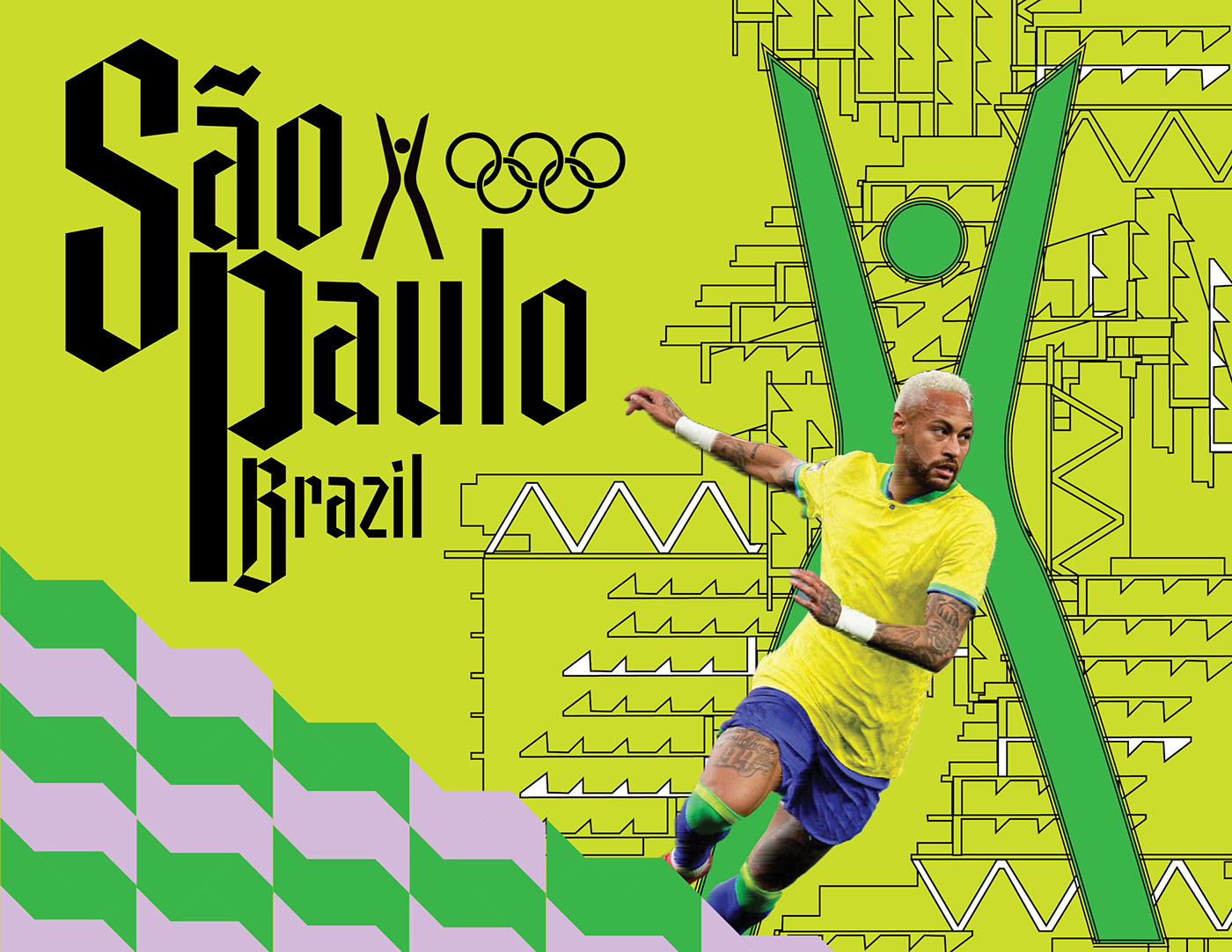 brand identity Brazil brochure college football green Olympics são paulo soccer South America