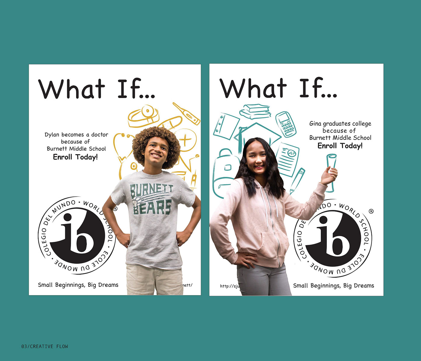 Advertising  copywriting  Advertising Campaign Education Enrollment Burnett Middle School