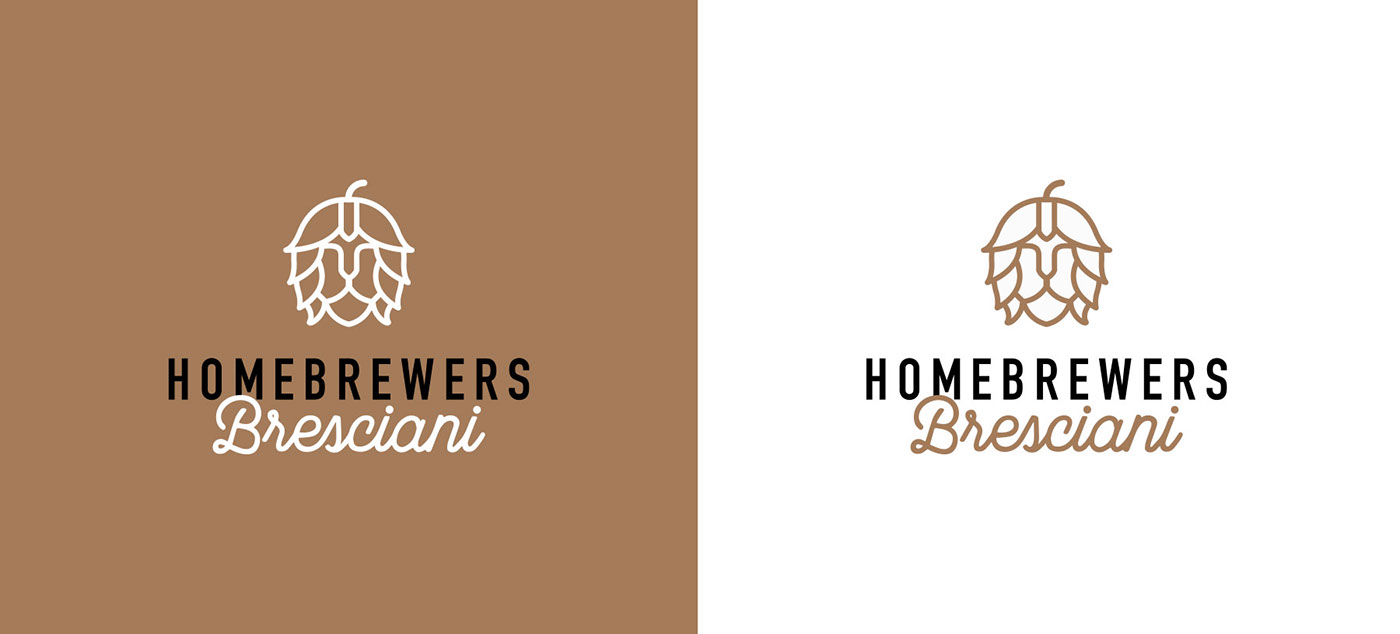beer homebrewers logo design craft gold lion hops Brescia Birra