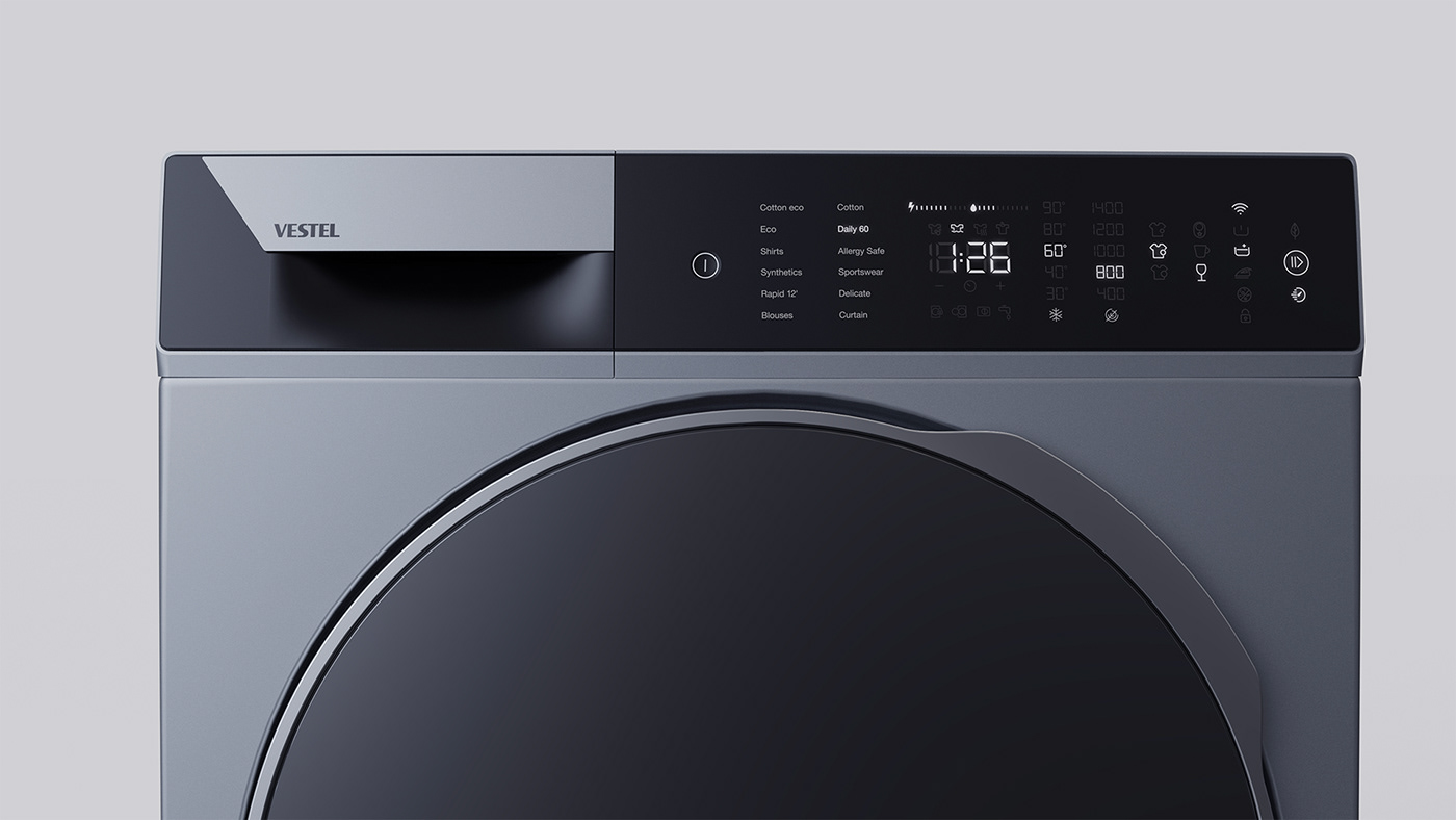 award design home appliance ifdesignaward industrial design  product design  Render Washing machine 3D