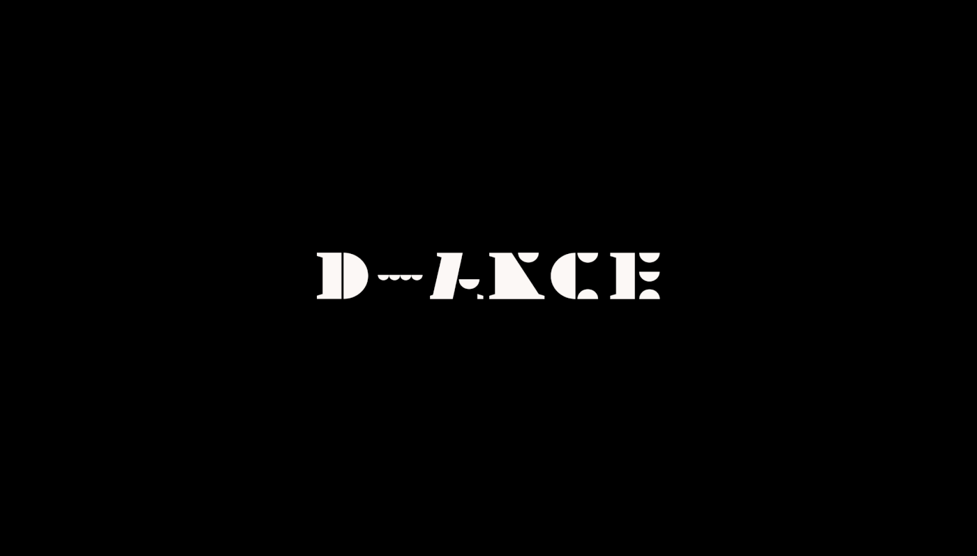 graphic logo lettering DANCE   poster artwork