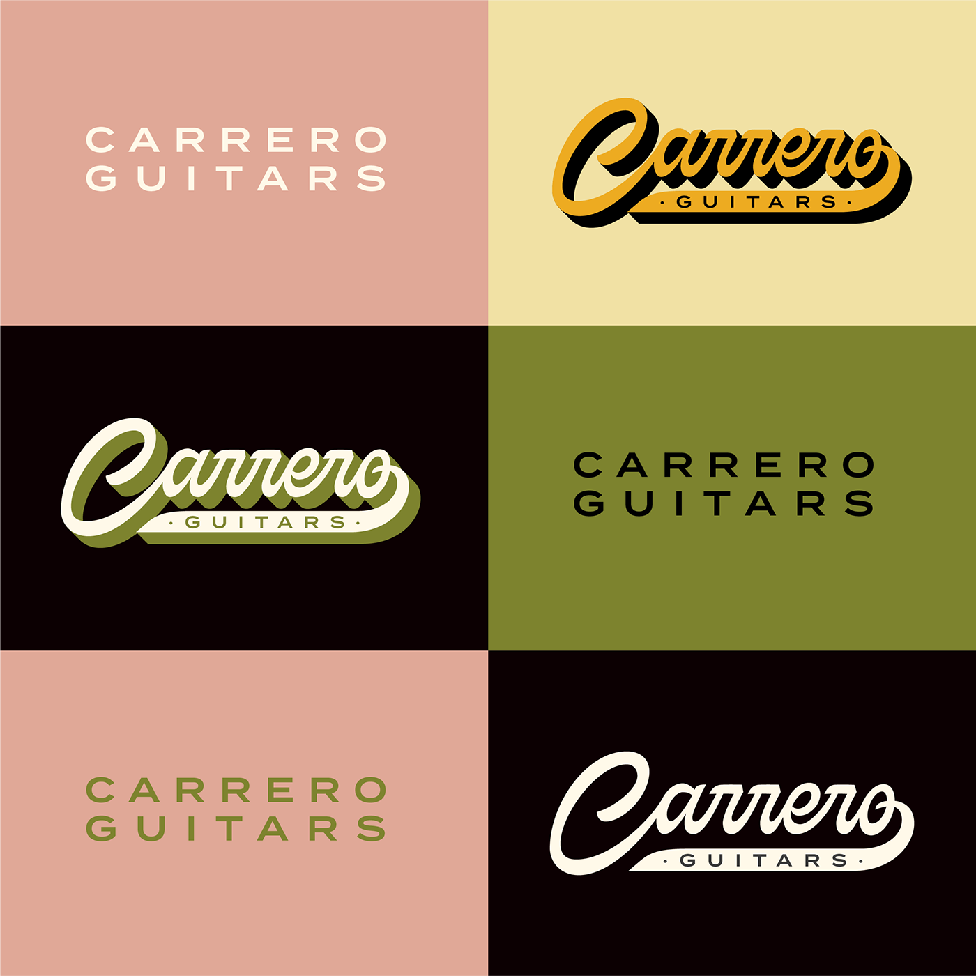 branding  custom logo type guitar HAND LETTERING ILLUSTRATION  lettering Logo Design retro logo typography   vintage logo