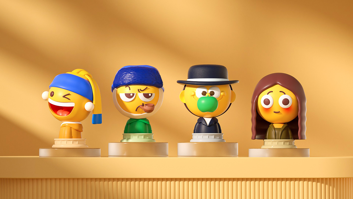 3D Emoji cartoon artwork toy