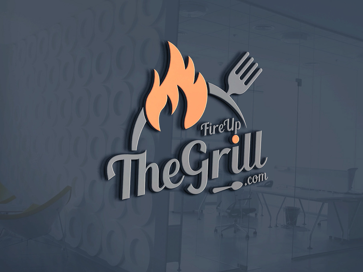 creative logo fire logo Grill logo Logo Design Modern Logo the grill logo unique logo