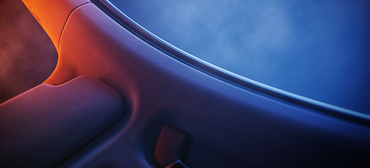 CGI 3D automotive   BMW Render car lightning mood visualization Space 