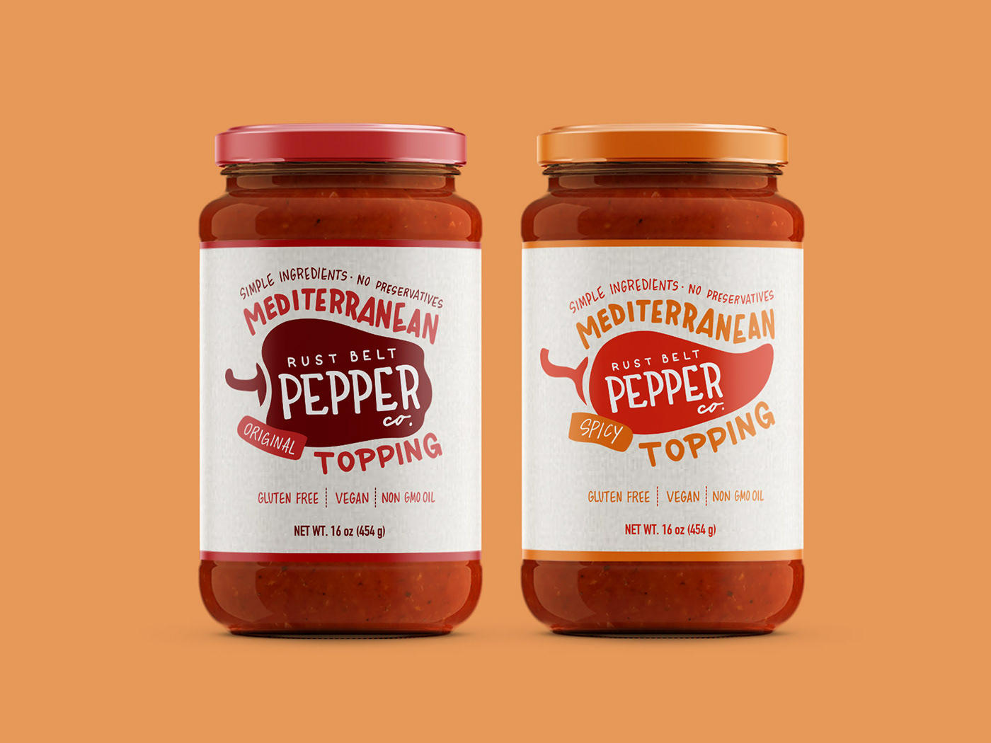 Packaging package design  Rebrand pepper sauce topping Jar Packaging  glass jar handdrawn ILLUSTRATION 