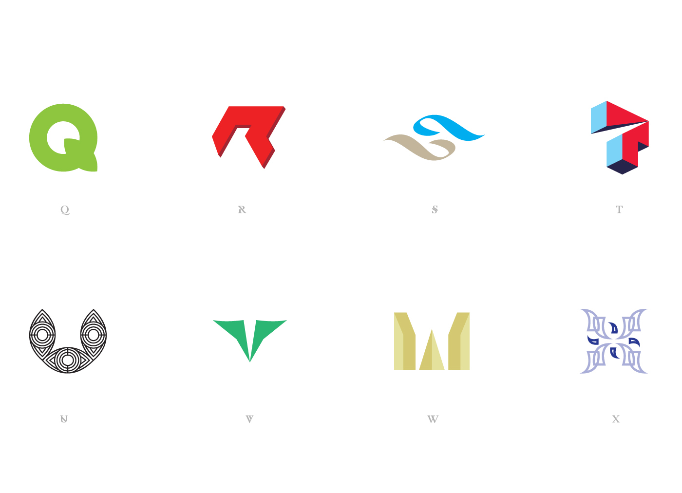 logo marks icons alphabets alphabetic series letters
