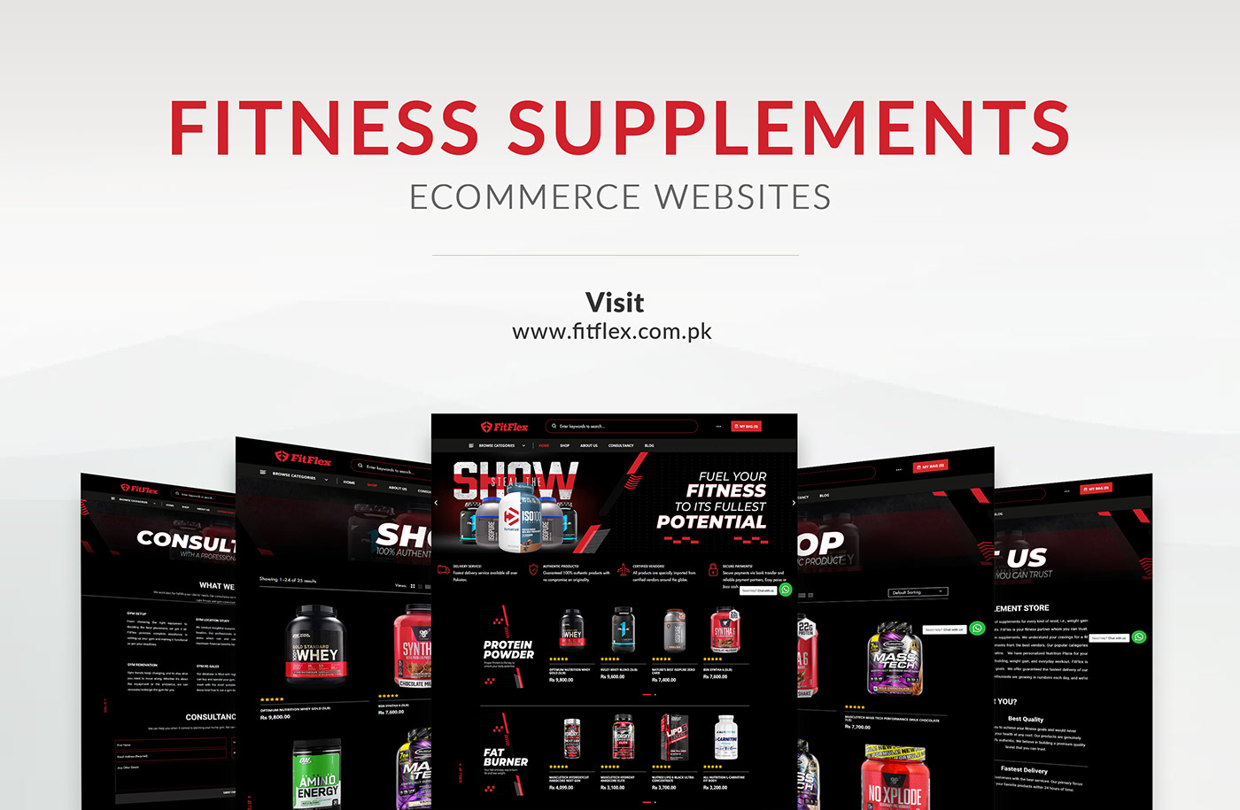 abode design designing Ecommerce fitness gif graphic mockups Website wordpress
