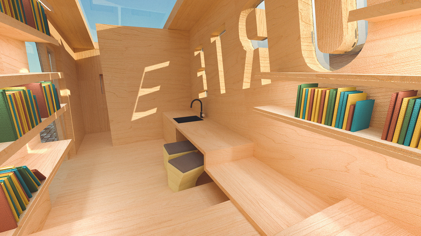 mobile flexible Office Sustainable architecture interior design  wood container SmartOffice