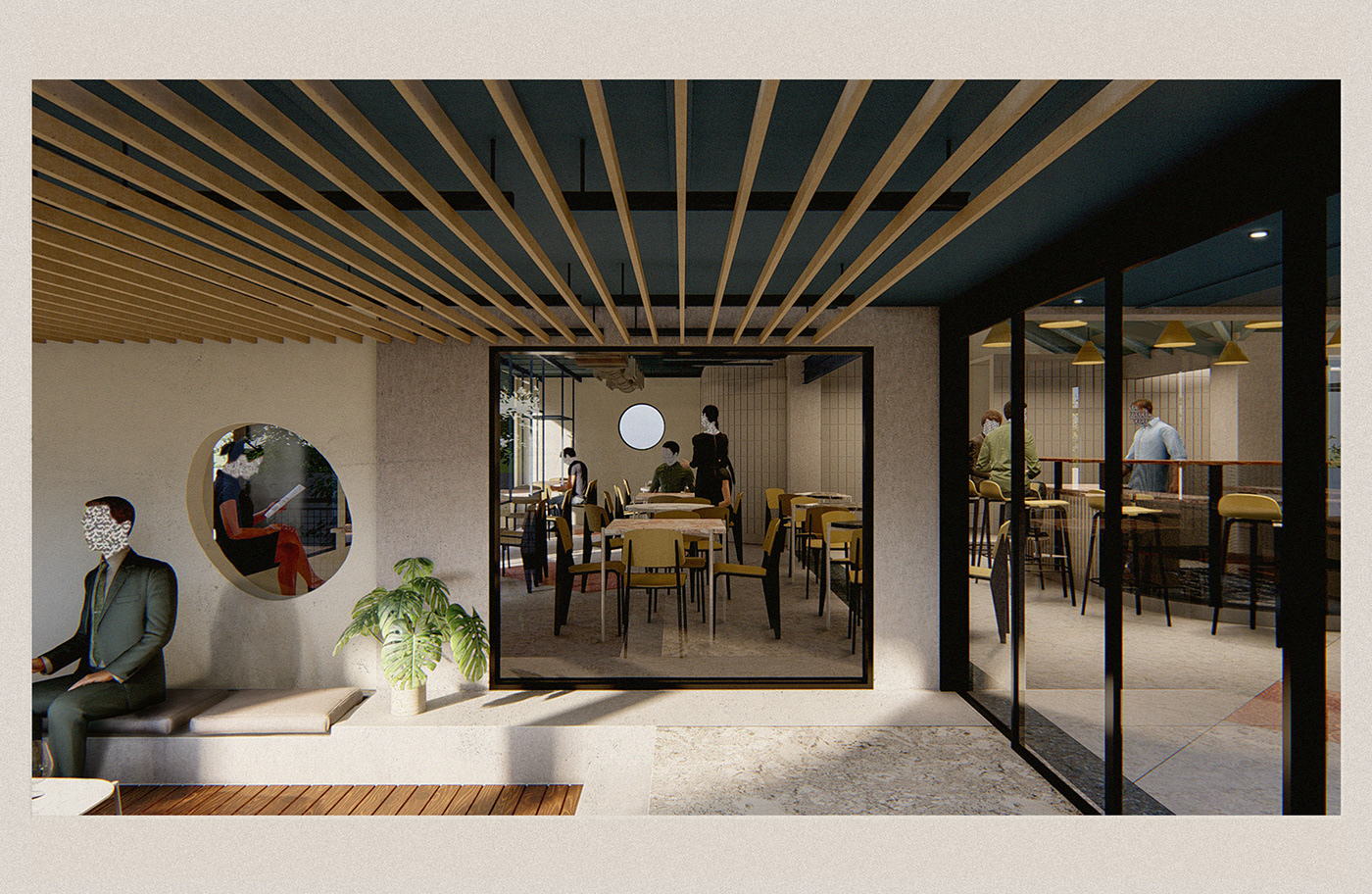 architecture graphic design  industrial design  lounge market restaurant
