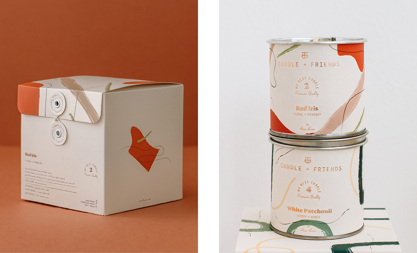 Soy candle branding  candle Colourful  istanbul London luxury minimal modern Packaging